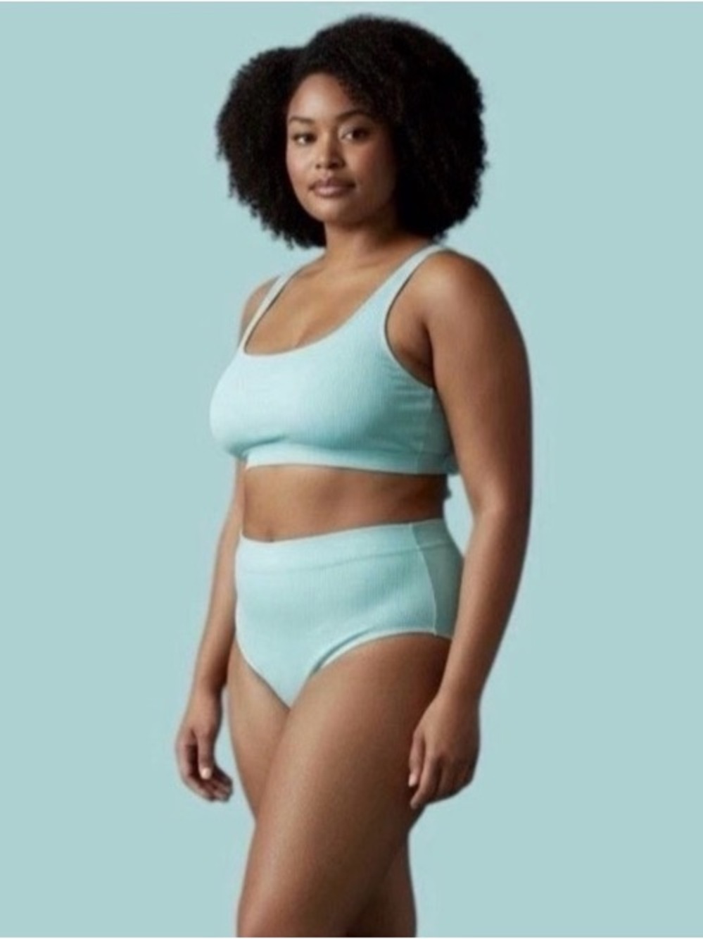 Salt & Cove 2 PC Banded High-Waist Bikini Size 16/18